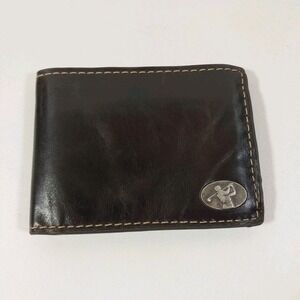 Vtg Relic Golf Classic Tri-fold Wallet Brown Leather
